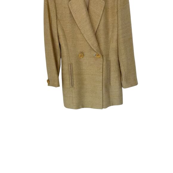 Worth‎ Gold Old Money Luxury Rich Girl Academia Preppy Dainty Silk Blazer Size 2 - Picture 10 of 14